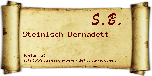 Steinisch Bernadett névjegykártya