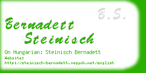 bernadett steinisch business card